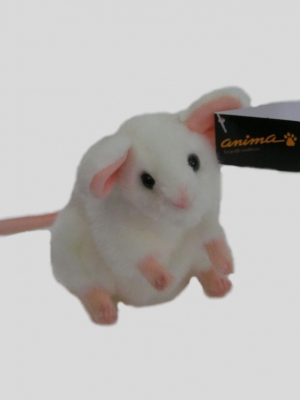 ANIMA Souris blanche Cuddly Toys