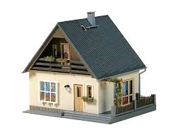 AUHAGEN kit plastique à construire Pavillon (plastique teinté et décoré (simple à monter colle non fournie) Batiments