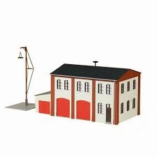 AUHAGEN kit en plastique de caserne de sapeurs pompiers  (200x105x103mm) Trains