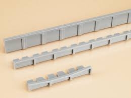 AUHAGEN kit plastique de bordures de quai (hauteur 13mm) courbables (6 pièces de 241x 13mm) Trains