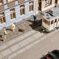 AUHAGEN plastic kit of track sleepers (total lenght 723mm) (for tramway docktracks ...) HO scale