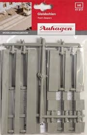 AUHAGEN plastic kit of track sleepers (total lenght 723mm) (for tramway docktracks ...) Trains