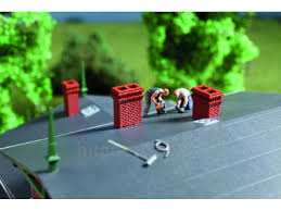 AUHAGEN plastic kit of chimney sortiment (cement not included) Bulding