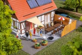 AUHAGEN kit en plastique d'accessoires pour terrasse Echelle HO