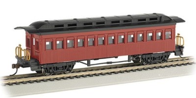 BACHMANN passenger car 1860-1880 Coach Painted unlettered Brown Echelle HO