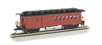 BACHMANN passenger car 1860-1880 Combine  Painted unlettered Red Trains