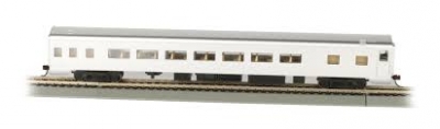 BACHMANN passenger car 85' smooth side coach painted unlettered aluminium Trains