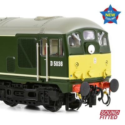 BACHMANN BRANCHLINE diesel locomotive Class 24/0 D5306 BR green small yellow panel (DCC sound fitted) Trains