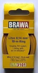 BRAWA rouleau de10m de cable multibrins 0,14mm2 isolant PVC jaune Accessoires