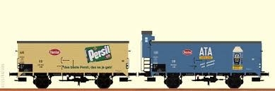 BRAWA Coffret de 2 wagons Persil + ATA DB epoche III Echelle HO