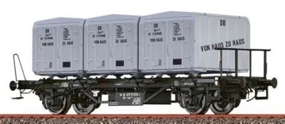 BRAWA wagon porte conteneurs Lbs 577 mit Ekrt 212 