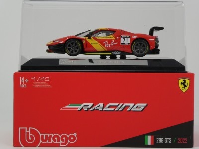 BURAGO Ferrari 296 GT3 2022 red Diecast models