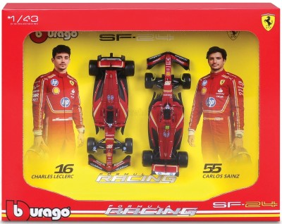 BURAGO FERRARI set de 2 F1  SF24 Team scuderia FERRARI About us