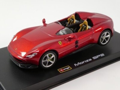 BURAGO Ferrari Monza SP2 2018 rouge métallisé Diecast models