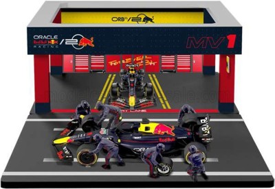 BURAGO RED BULL F1 RB20 diorama garage pit stop world champion race Diecast models