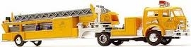 BUSCH US Fire Engine Ladder  trailer yellow Véhicules miniatures