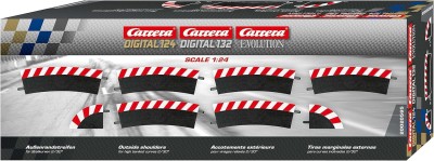 CARRERA EVOLUTION 121/132 Bordures  extérieures pour virages  relevés 2/30 (6) Slot racing