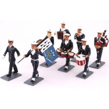 CBG MIGNOT figurine BAGAD de LANN- BIHOUE (tenue bleue) ensemble de 8 figurines Figurines Plombs