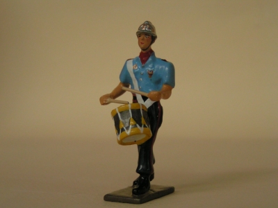 CBG MIGNOT tambour(caisse roulante) musique SAPEURS POMPIERS au défilé tenue d'été Figurines Plombs