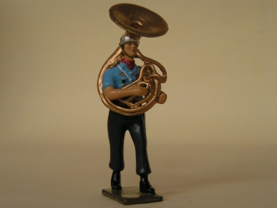 CBG MIGNOT soubassophone musique SAPEURS POMPIERS au défilé tenue d'été Figurines Plombs