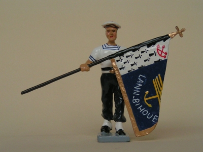 CBG MIGNOT Figurines CBG BAGAD de LAN-BIHOUE tenue d'été porte Drapeau Military