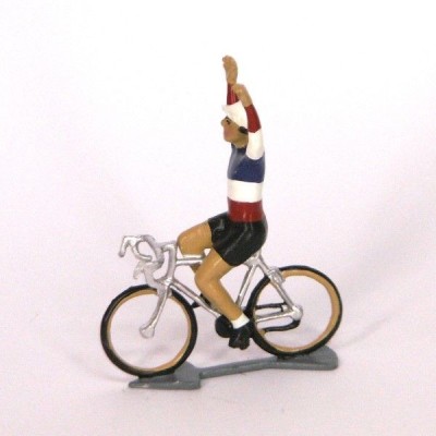 CBG MIGNOT cycliste du tour de France champion de France bras en l'air Figurines Plombs