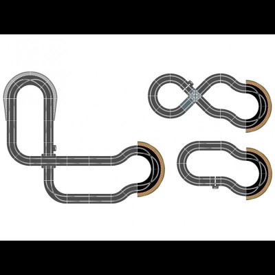 SCALEXTRIC  pack d'extension en courbe avec double croisement pour circuit 1/32 Circuits routiers
