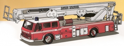 CORGI TOYS Dennis F125 BEA Simon Snorkel Bedfordshire (serie limitée 50 ans de Corgi) Pompiers