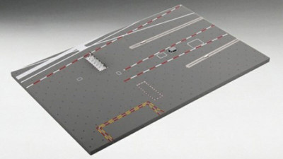 HERPA portion de pont d'envol de porte-avion avec catapulte et bouclier (1/200) Avions et Hélicoptères