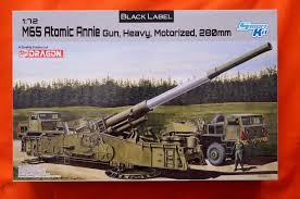 DRAGON plastic kit of US canon M65 atomic annie ,haevy,motorized 280mm (cement and paints not included) Kits and plastic figures
