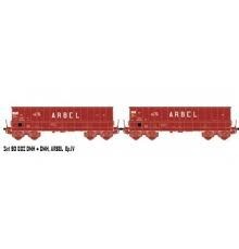 LS MODELS set de 2 wagons DMH Rouge UIC 