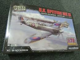 FORCE of VALOR plastic kit of airplane Spitfire MK.IX August 1942  (cement and paints not included) Kits and plastic figures