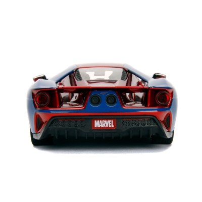 JADA diecast car 1/24 FORD GT w/SPIDERMAN figure Red Marvel 2017 Diecast models