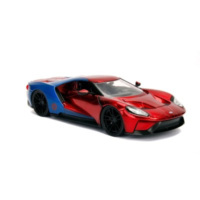 JADA diecast car 1/24 FORD GT w/SPIDERMAN figure Red Marvel 2017 Diecast models