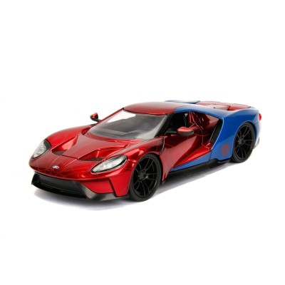 JADA diecast car 1/24 FORD GT w/SPIDERMAN figure Red Marvel 2017 Diecast models