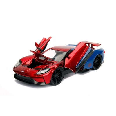 JADA diecast car 1/24 FORD GT w/SPIDERMAN figure Red Marvel 2017 Diecast models