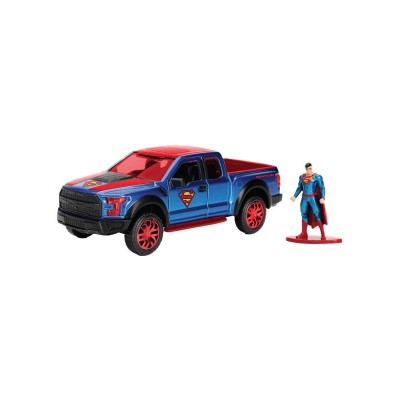 JADA diecast car 1/32 FORD RAPTOR F-150 w/SUPERMAN figure blue DC comics 2017 Diecast models