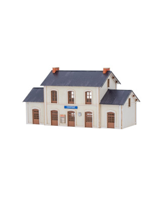 AZAR MODELS bâtiment voyageur type OUEST (Chantenay) (kit à construire en carton laser cut) Batiments