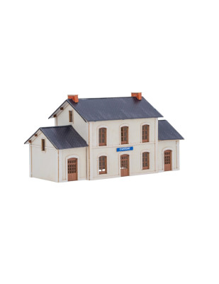 AZAR MODELS bâtiment voyageur type OUEST (Chantenay) (kit à construire en carton laser cut) Batiments
