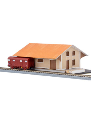 AZAR MODELS Halle marchandises EST (Neuvy) (kit à construire en carton laser cut) Trains