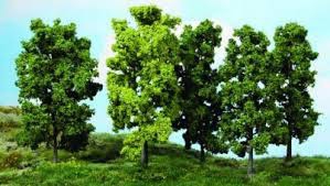 HEKI set de 5 arbres à feuilles (artmaster serie) hauteur 18cm Decors et diorama