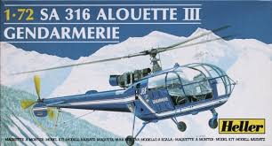HELLER plastic kit  helicopter alouetteIII 