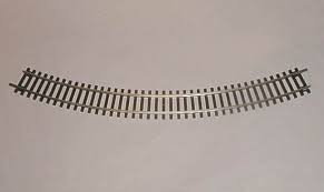 HORNBY rail courbe double rayon 371mm 45° (8 rails pour faire 1 cercle) R1 Rails et aiguillages