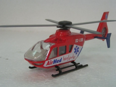 SIKU Hélicoptère AIR MED avec portes ouvrantes et brancard mobile Les miniatures pour jouer
