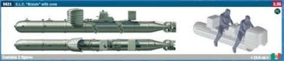 ITALERI plasic kit mini submarine SLC MAIALE + crew (cement and paints not included) News