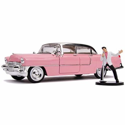 JADA HOLLYWOOD R Cadillac Fleetwood  pink with figure ELVIS PRESLEY Cars