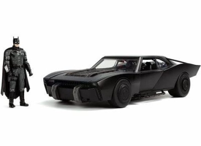 JADA 1/18 BATMOBILE THE BATMAN black 2022 (with figure and  lights) Diecast models