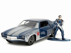 JADA 1/32 CHEVROLET CAMARO W /WINTER SOLDIER figure Bi-color 1973 Voitures