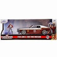 JADA 1/32 Ford Mustang Fastback W/STAR Lord figure Bi-color 1969 Diecast models