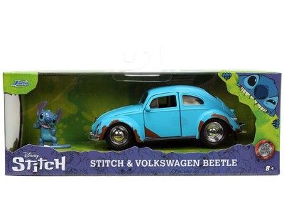 JADA 1/32 Volkswagen coccinelle w /STICH figure blue 1959 Véhicules miniatures